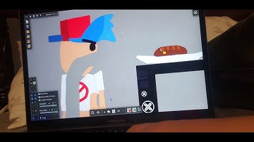 boyfriend is on the toilet when he eat bread and cup of water. [animation of algodoo]