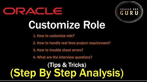Oracle Fusion Custom Role Creation (Detailed) |*****| Oracle Security Roles