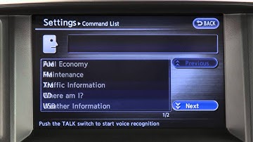 2015 Infiniti QX60 HEV - Alternate Command Mode (One-Step Calling) (if so equipped)