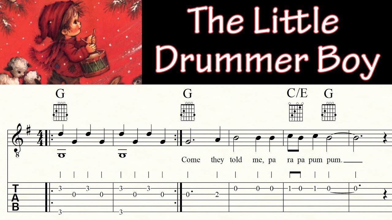 LITTLE DRUMMER BOY | Guitar Lesson | Tutorial | Sheet Music & TABs LITTLE DRUMMER BOY | Guitar Lesson | Tutorial | Sheet Music & TABs