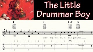 Little Drummer Boy Guitar Lesson Tutorial Sheet Music & Tabs