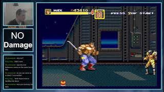 Streets of Rage 2 - Max, Stage 5 NO DAMAGE, Mania (Genesis Hardware)