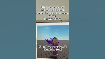 Doing gfx commissions! (First 3 people get a free gfx!) Check pinned comment for more. #roblox #gfx