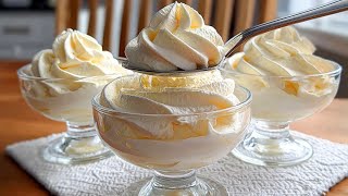 Nur Milch und Zitrone! Leckeres hausgemachtes Dessert in 5 Minuten! Ohne Backen und Gelatine!