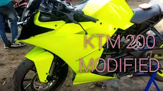 KTM GREEN NEON COLOR  MODIFIED // KTM 200 NEON COLOR MODIFIED #KTM200#KTMINDIA#KTMRC200