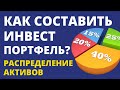 Как составить инвестиционный портфель? Распределение активов. Инвестиции 2021. ETF пассивный доход