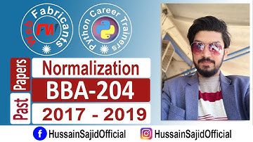 BBA-204 | Past Papers Normalization | Hussain Sajid