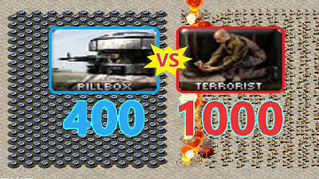 PILLBOX vs Terrorists - Same Cost - Red Alert 2
