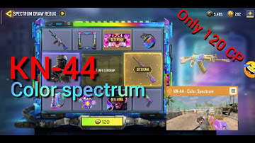 3 Draw Got NEW KN-44 Color Spectrum Lucky Draw Redux "only 120 CP  😂 " || Call of Duty Mobile Garena