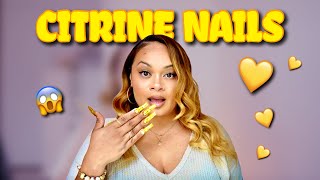 CITRINE BIRTHDAY BIRTHSTONE NAILS | Builder Gel Nails Tutorial - LGNPro