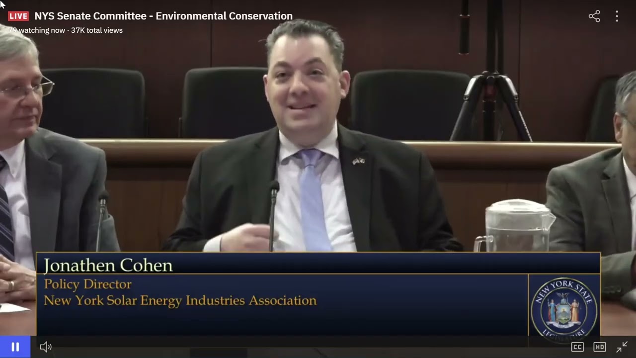 NYSEIA Delivers Testimony at the Energy and Environmental Conservation Budget Hearing
