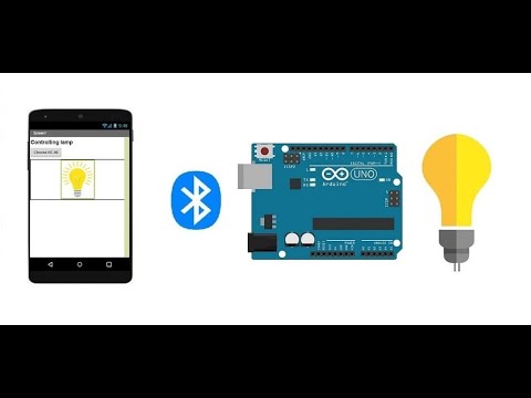 Control a lamp connected to Arduino UNO via Bluetooth - YouTube