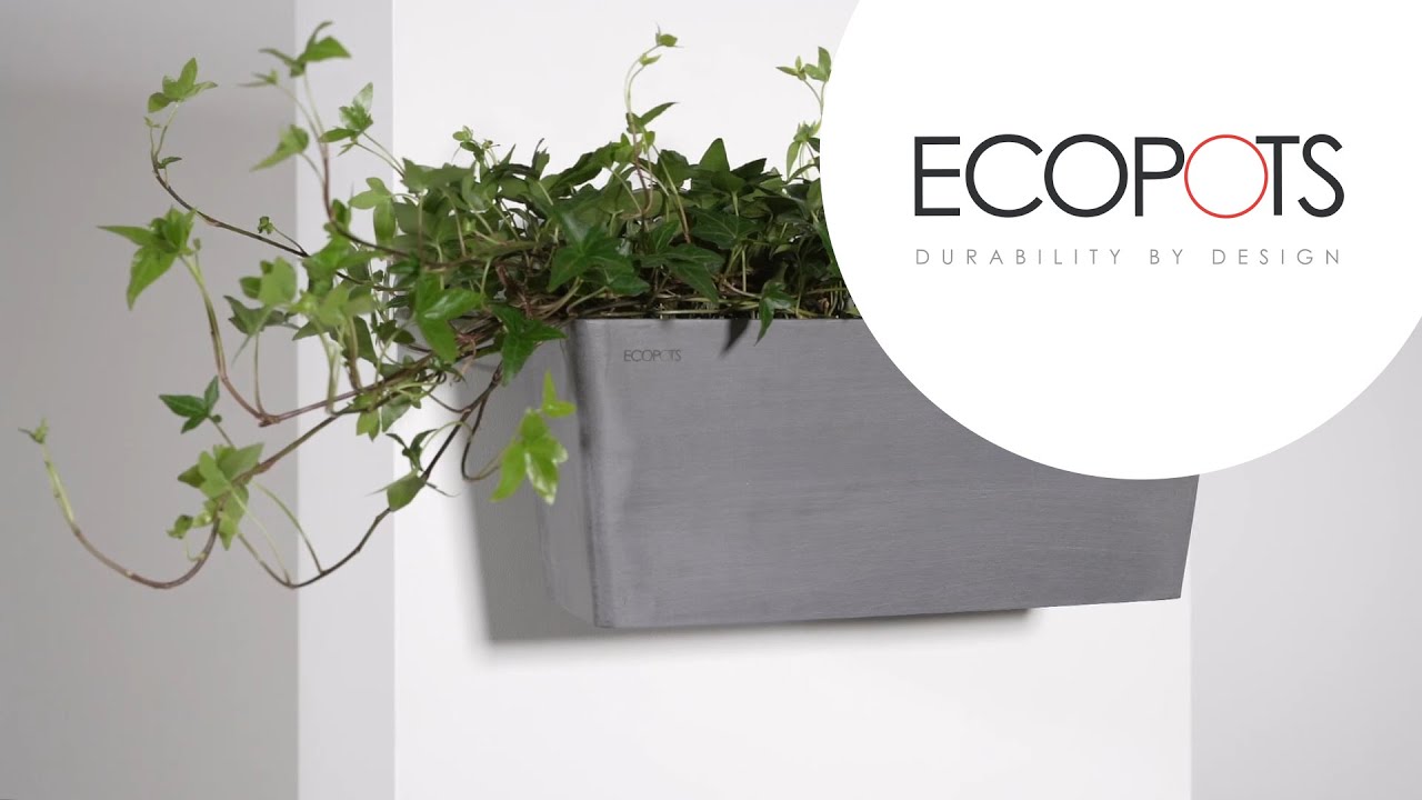 Ecopots Manhattan Wall L 55 Grey