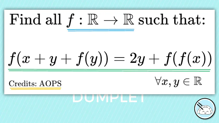 A Quick and Simple Functional Equation! || High School Math