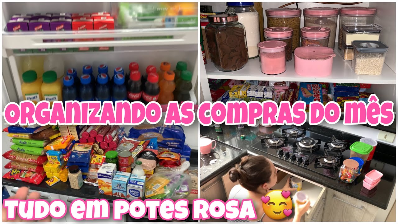 ORGANIZANDO GELADEIRA E ARMÁRIOS | FICOU TUDO LINDO ROSA | ASMR DE ORGANIZAÇÃO ❤️