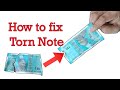 How to fix a torn note currency at home |Torn note repair trick | Note repair hack viral