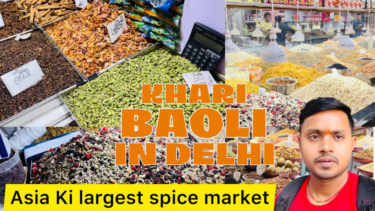 Asia ki largest market of spices and dry fruit Khari baoli in delhi