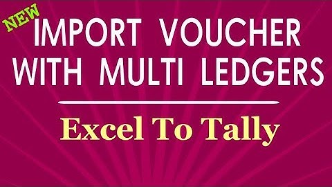 Import Vouchers with Multi Ledgers from Excel to Tally | Excel to Tally import utility