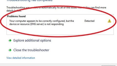 Computer appears to be correctly configured but the device or resource is not responding Windows 10