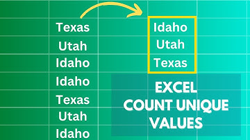 How to count UNIQUE values in a list in EXCEL