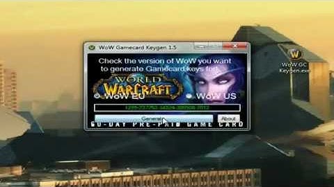 WoW Gamecard Generator World of Warcraft FREE