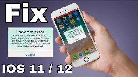 Fix" Unable To Verify App How To Verify Third Party App IPhone IOS