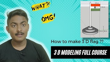 Part -2 How to make 3 D Model of India Flag | 3 D modeling Course for kids |  Sketchup tutorials