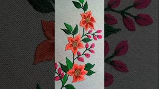 #hand #embroidery #handembroidery #diynstitch #flowers #beginnersstitch #easy #handwork