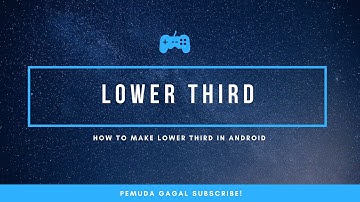 Lower Third di Android seperti After Effect | HOW TO MAKE LOWER THIRD IN ANDROID