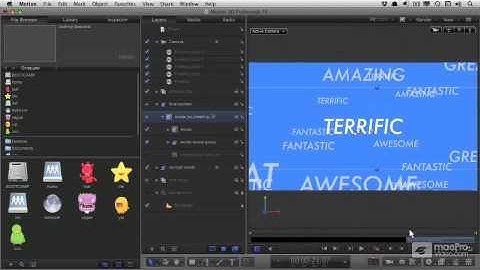 Motion 5 401: Creating 3D Text Fly Bys - 20 Photo Reveal 1