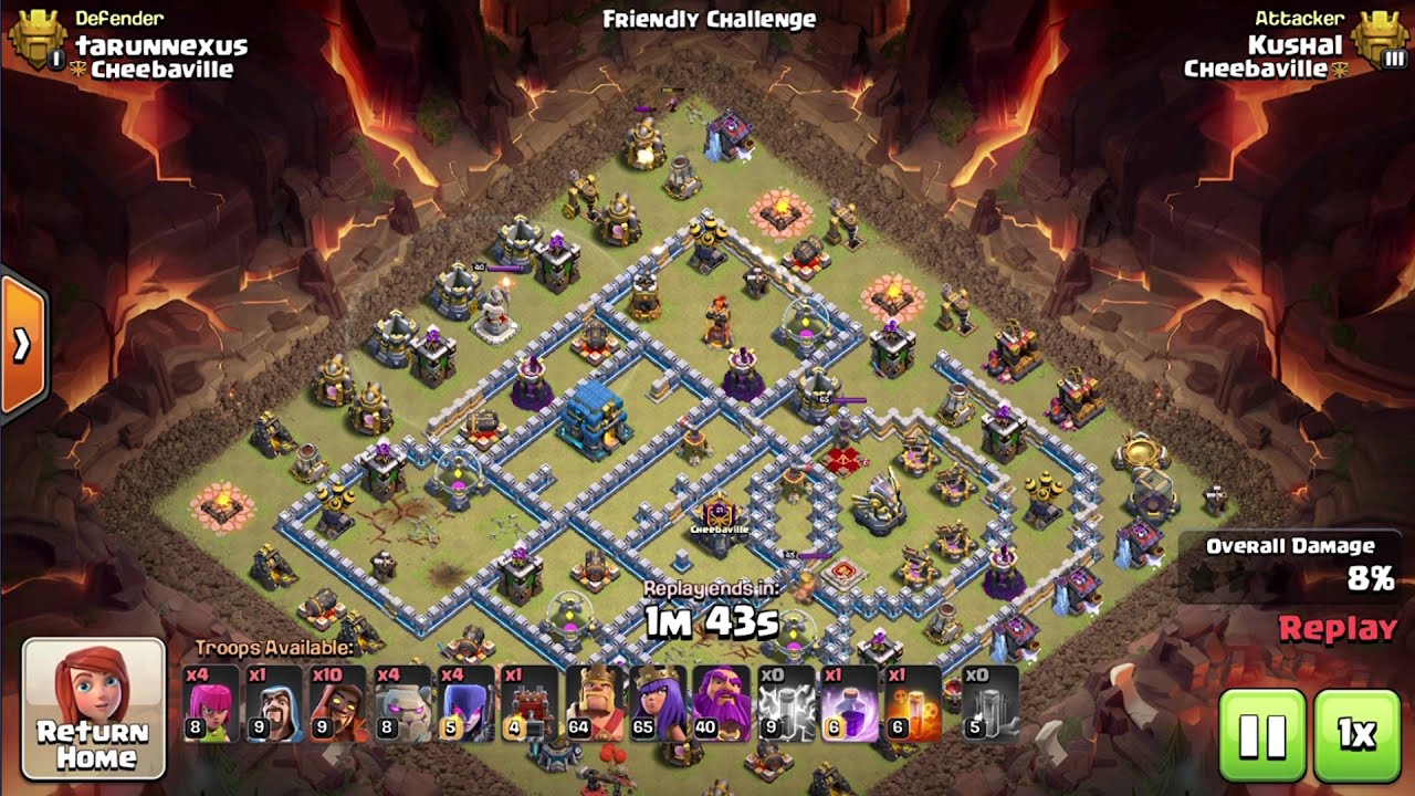 Overpowered | 3 Star |Th12 Golem Super Wizard Witch Attack | Clash of Clans