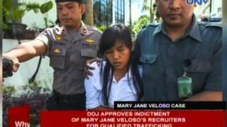 DOJ approves indictment of Mary Jane Veloso's recruiters for qualified trafficking