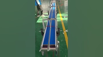 Blue straight running modular belt conveyor testing in Maxsen factory