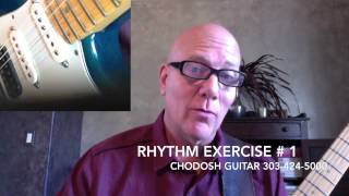 Rhythm Exercise #1 by Chodosh Guitar.  Basic introduction to rhythms.