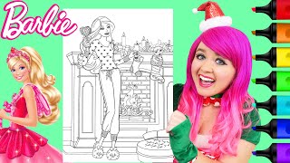 Coloring Barbie Christmas!