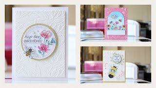 3 Cards with Deluxe Caboodle Spellbinders Club /Weekend Craft/ Beautiful easy Cards #neverstopmaking