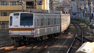 【東急東横線】乗り換え待ちの駅にてメトロ7000系_2022.04