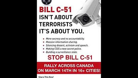 ATTENTION!!  NATIONWIDE Canada C51 Protests SAT.!