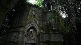 Exploring Creepy Crypt Under Gothic Mausoleum