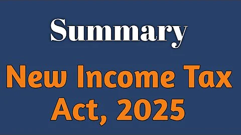 Summary of new Income Tax Act, 2025 #incometax #compliance #tax 