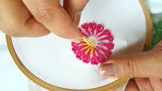 Hand embroidery, flower motif