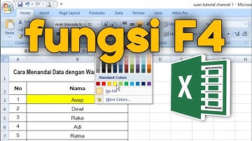 fungsi tombol F4 di excel _ cara menandai data dengan warna di excel