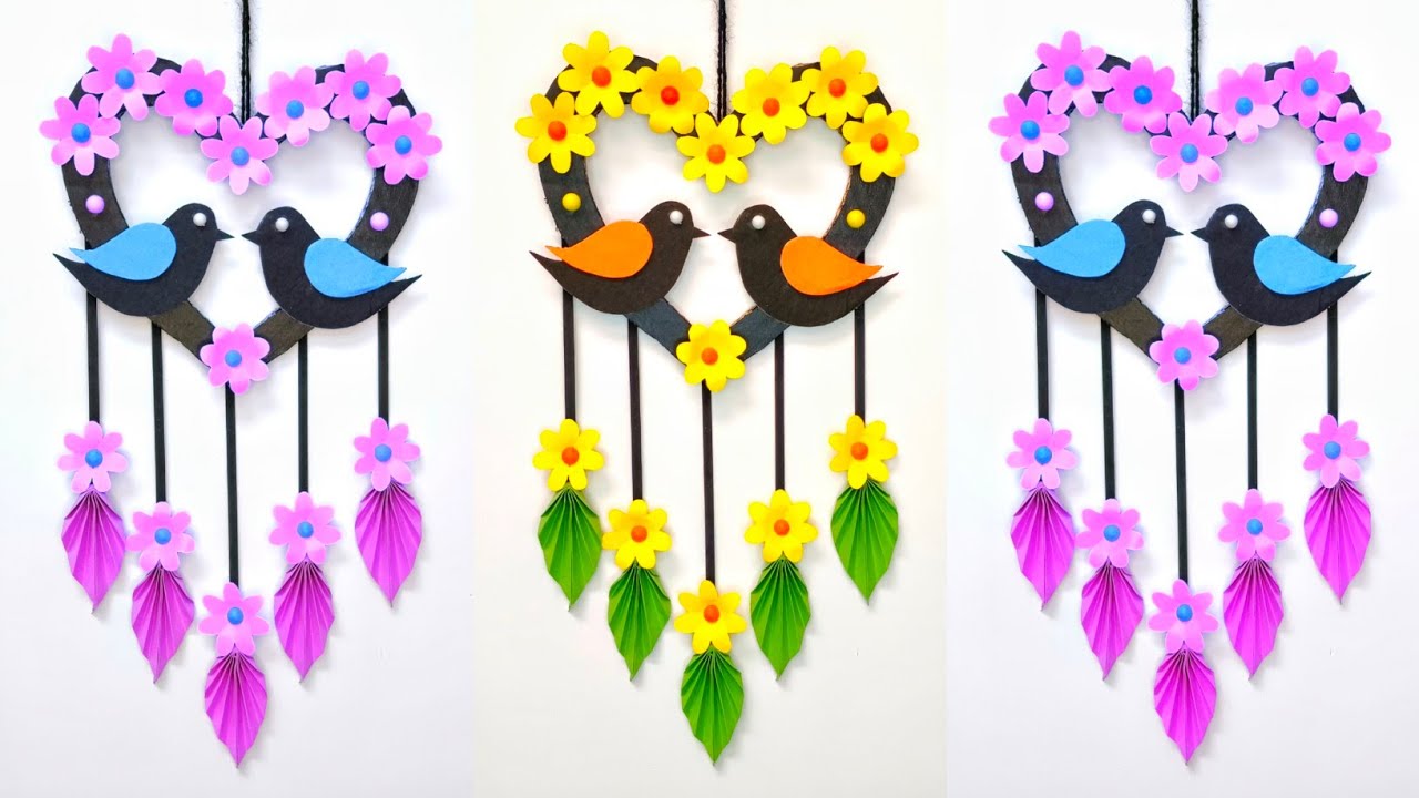 Paper Bird Wall Hanging Diy Bird Wall Hanging Love Birds Wall
