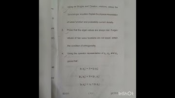 kumaun university, Nainital.        M.Sc. 1st  sem Quantum mechanics paper 2022