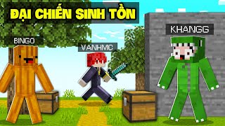 Minecraft Đại Chiến Sinh Tồn ** KHANGG 1 Vs 4 Như Hacker Cùng Noob Team Hủy Diệt Thế Giới Minecraft