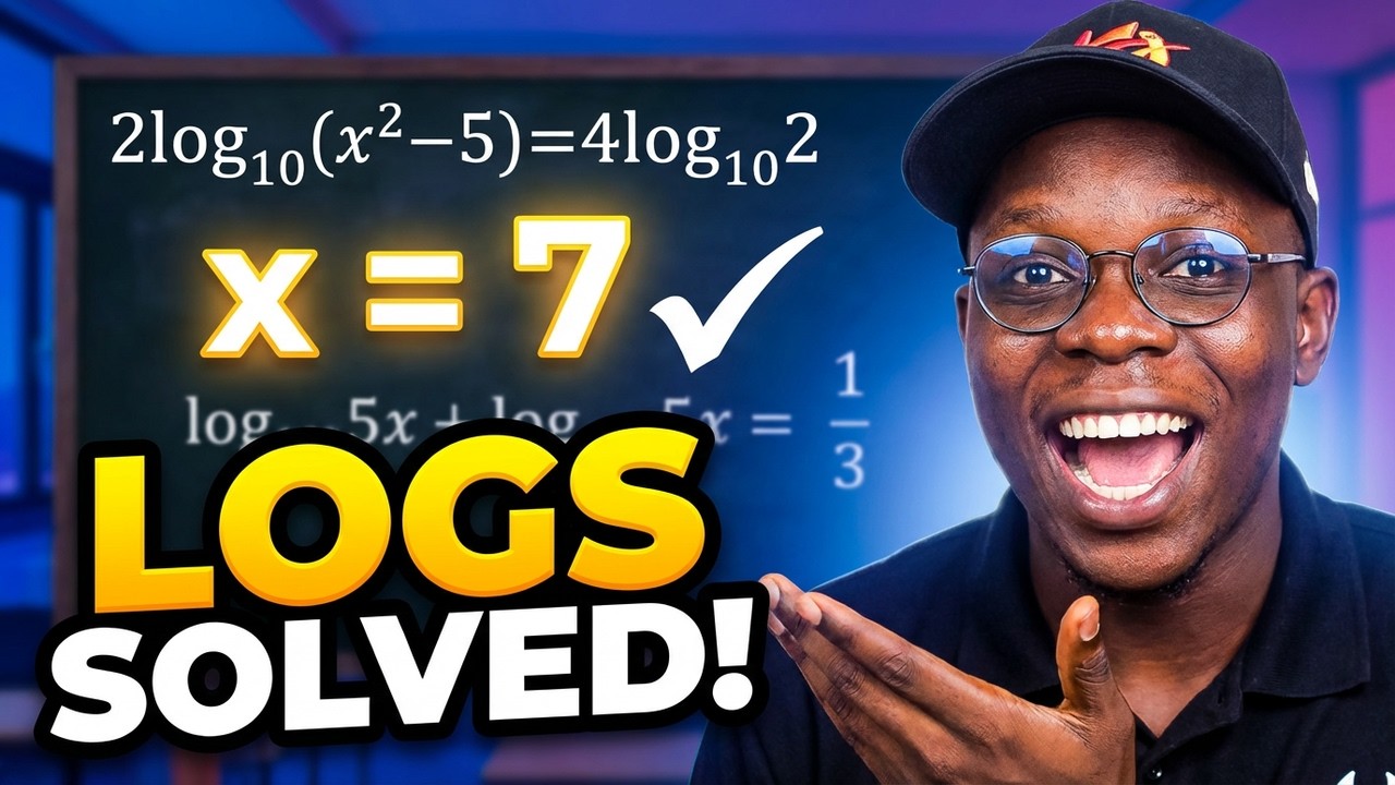 Solve Logarithmic Equations Step by Step Mixed Log Questions Explained ...