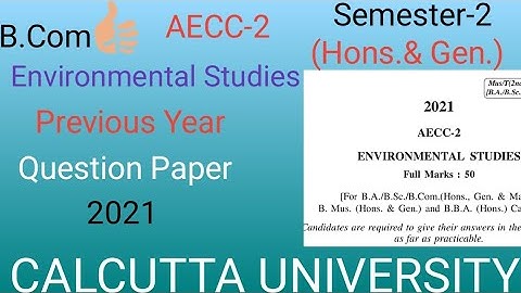 Privi Creation b.com semester-2 AECC-2 Environmental studies Previous question paper