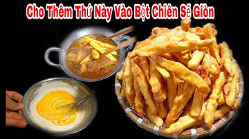 Bí Quyết Pha Bột Chiên Khoai Giòn Lâu / Cách Làm Khoai Lang Chiên Giòn Đơn Giản Dể Làm