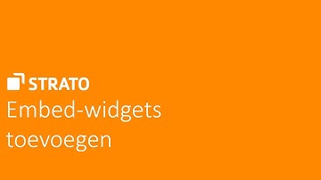 Embed-widgets toevoegen | STRATO Tutorial