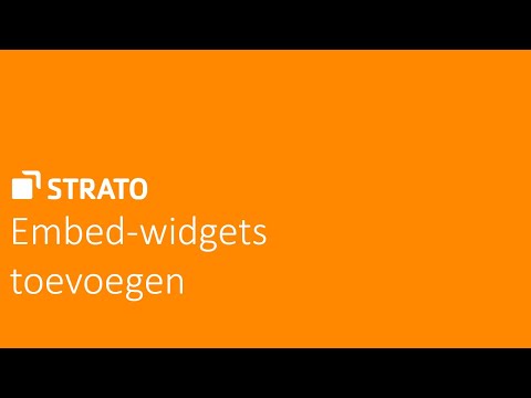 Embed-widgets toevoegen | STRATO Tutorial